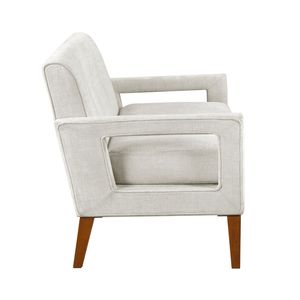 Set di Divano a Due Posti Moderno in Ciniglia Beige con Sedie Imbottite, Molle Insacchettate e Gambe in Legno Massello per Arredamento Soggiorno - Product Image 6