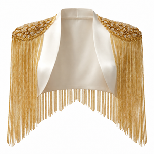 Bolero de Flecos Dorados Personalizado al por Mayor para Bodas - Proveedor y Fabricante OEM para Pedidos al por Mayor - Product Image 4