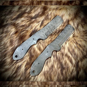 Couteaux à lame fixe en acier D2 faits main, avec étui en cuir, lot de 2. - Product Image 2