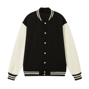 New design <b>Men</b> Varsity <b>Jackets</b> New Arrival Black White Color Personalized best manufacturing quick dry <b>Men</b> Varsity <b>Jackets</b> - Product Image 3