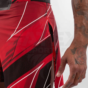 Shorts de Muay Thai MMA Hechos a Medida de Fábrica al por Mayor, Unisex, Transpirables, Elásticos, Ligeros, de Secado Rápido, Duraderos, 100% Poliéster, Deportivos - Product Image 5