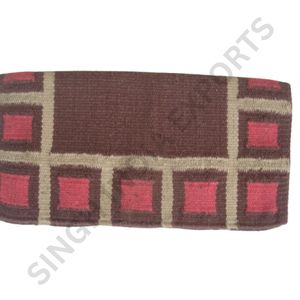 Manta de Silla de Montar de Lana de Nueva Zelanda con Patrón Cuadrado, Almohadilla para Caballo Estilo Western, Gruesa, Suave, Duradera y Transpirable, para Equitación - Product Image 3