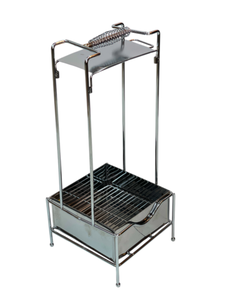 Canasta Porta Carbón Cuadrada Cromada para Hookah QM-A72 – Venta al por Mayor - Product Image 2