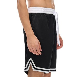 Shorts de basketball personnalisés pour hommes très demandés, respirants, athlétiques, pour la gym, le sport, décontractés, avec cordon de serrage, en maille, pour l'été, noirs - Product Image 6
