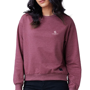 Women's Drop Shoulder Sweatshirt French Terry Cotton <b>Mock</b> <b>Neck</b> Oversized Long Sleeve Casual Pullover <b>Top</b> 2026 - Product Image 1