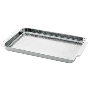 Luxury Stainless Steel Serving Tray with <b>Rustic</b> <b>Wooden</b> Handles Decorative Metal Rectangular Platter for Hotel Restaurant Decor - Product Image 6