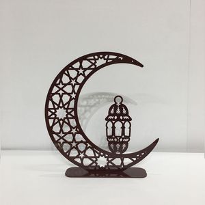 Antique Metal Ramadan Lantern <b>Centerpiece</b> with Glass Panels for Islamic Home Wedding <b>Table</b> Decoration - Product Image 4