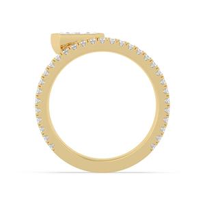 Anillo de Diamante Cultivado en Laboratorio, Apilable, con Bisel, Corte de Diamante Súper Elegante, Redondo, para Mujer, Oro Rosa, Oro Blanco, Joyería de 9K - Product Image 4