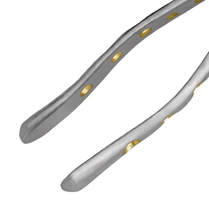 Pinzas de Extracción Dentales Americanas # 23 Palas de Extracción de Dientes de Acero Inoxidable con Mango de Pitón Hueco Dorado, Manuales, Certificadas CE - Product Image 5