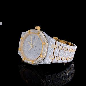 นาฬิกาฮิปฮอปเพชร GRA Certification คุณภาพสูง งานแฮนด์เมดเต็มรูปแบบ ประดับเพชรแบบ Iced Out ระบบออโตเมติก กลไกจักรกล ประดับเพชร VVS Moissanite - Product Image 2