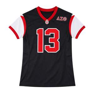 Maillot de football noir Delta Sigma Theta pour femmes, coupe confortable, qualité supérieure, vêtements de sororité grecque, vêtements de sport athlétiques - Product Image 4
