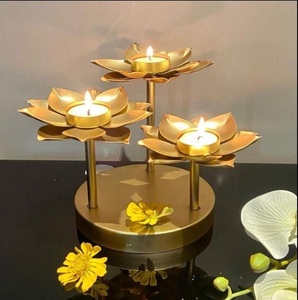 <b>Large</b> Handmade Brass Urli Decorative Bowl for Entryway Table Decor Floating Flowers and <b>Candle</b> Arrangements - Product Image 5