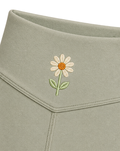 Manufacturer Custom Sage Green Women <b>Flared</b> Yoga Set Embroidered Sports Bra And High Waist Bell Bottom <b>Leggings</b> Activewear Set - Product Image 6