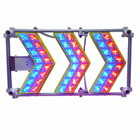 Panneau de signalisation LED OWLEYE en forme de flèche, sur pied, en aluminium, avec réflecteur haute intensité, lumière d'avertissement temporaire pour chantier
