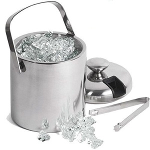 Ensemble de seaux à glace haut de gamme pour la maison et les hôtels, avec pinces et base plaquées or, accessoire de bar en acier inoxydable haut de gamme, en promotion - Product Image 5