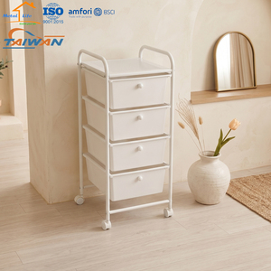 Made in Taiwan ISO/BSCI Factory 4-Drawer Rolling Storage <b>Trolley</b> Multipurpose Organizer for Office - Product Image 4