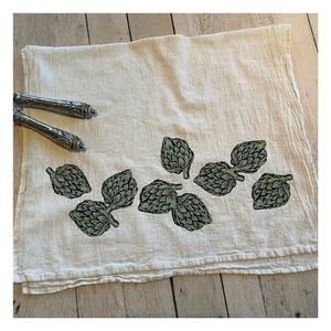 Camión verde de 57x40cm cargado con flores impresas Feliz Navidad cocina algodón regalos de Navidad anfitriona saco de harina toallas de té - Product Image 3