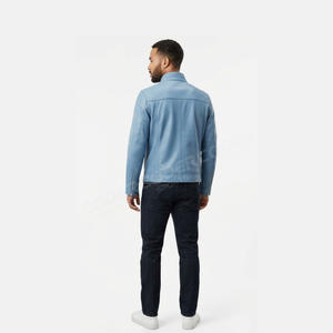 Veste en cuir de haute qualité, best-seller, nouvelle conception OEM, vente en gros, arrivée tendance, veste en cuir sur mesure pour hommes - Product Image 4