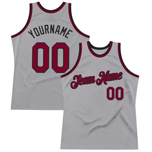 Maillot de basket-ball en maille grise personnalisé avec bordure verte, nom et numéro de l'équipe, respirant, unisexe, vêtements pour adultes - Product Image 1