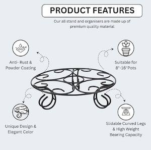 f Pot Stands for Plants in Balcony Flower Pot Stand for IndoorOutdoor Iron <b>Planter</b> Holder <b>Jardiniere</b> Plant StandsPot Stand - Product Image 4