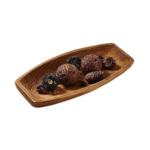Tazón Rústico de Madera Natural para Frutas Frescas, Ensaladas, Arroz, Pasta, Pan, Bocadillos y Decoración de Mesa - Product Image 6