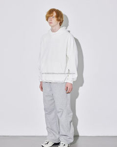 420G Polar Fleece Streetwear Pullover Oversized Custom logo Heavyweight Puff Printing Hoodies Hombres - Product Image 3