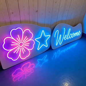 LED <b>Crystal</b> Neon Lights Remote-Controlled 3D Advertising Signs IP67 Rated Double-Layer <b>Coating</b> for Commercial Spaces Birthday - Product Image 2