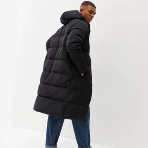 Chaqueta Acolchada de Invierno para Hombre con Capucha, Ribete de Piel de Oveja, Cuello Alto, Cierre de Cremallera, Casual, Resistente al Viento, Semi-Impermeable, Tallas Grandes - Product Image 3