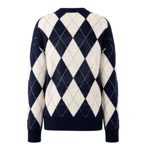 Pull d'hiver élégant pour femme en maille douce de coton mélangé, décontracté, avec logo personnalisable sur le devant, respirant, haute qualité, vente en gros - Product Image 3
