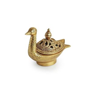 Brûleur en métal poli à la main de haute qualité pour une finition lisse et brillante, brûleur d'encens indien artisanal écologique, vente en gros - Product Image 5