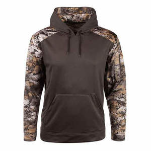 Sweat à capuche unisexe personnalisé coupe classique doublé polaire hiver écologique séchage rapide respirant imprimé en relief polyester/coton - Product Image 5