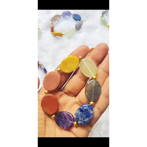 Pulseras Unisex de Moda con Piedras Naturales Multicolores de 7 Chakras, Hechas a Mano, con Hilo Elástico, Estilo Feng Shui - Product Image 5