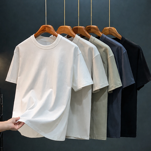 เสื้อยืดผู้ชายพิมพ์ลายตามสั่ง ผ้าฝ้าย 100% คุณภาพสูง แขนสั้น คอกลม ทรงปกติ ระบายอากาศได้ดี แห้งเร็ว ผ้า 180 กรัม - Product Image 6