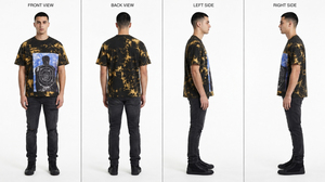 Camiseta de Manga Corta con Estampado Tie-Dye para Hombre, Corte Regular, Cuello Redondo, Estilo Urbano, Jersey de Algodón - Product Image 6