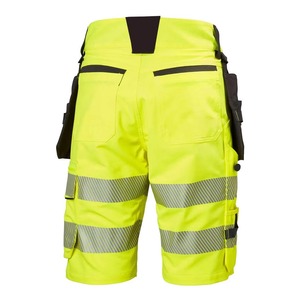 Shorts cargo pour hommes, best-seller, taille mi-haute élastique, anti-plis, avec poche holster, 100% polyester toile, style vêtements de travail - Product Image 4