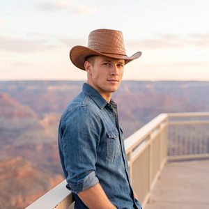Chapeau de cowboy en cuir embossé fait main de qualité supérieure, vintage marron - Product Image 5