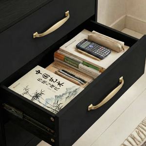 Tirador de Gabinete Curvo Moderno Contemporáneo de Aleación de Zinc Negro para Cómodas, Gabinetes de Comedor, Cocina, Baño y Armarios - Product Image 5