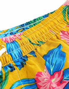 Men Elastic Waist <b>Shorts</b> Floral Print Drawstring Beach Summer Casual Holiday Colorful Lightweight White top mens swim beach - Product Image 6