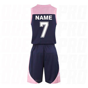Conjunto de Uniforme de Baloncesto Rosa y Azul, Camisetas y Pantalones Cortos de Baloncesto Personalizados para Hombres y Jóvenes, Uniformes de Equipo Personalizados al por Mayor - Product Image 2