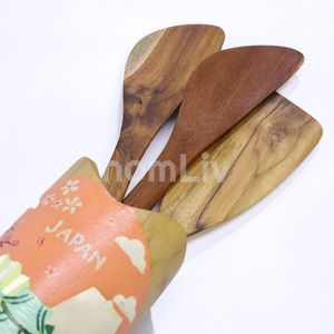 ที่ใส่เครื่องครัวไม้สักธรรมชาติทำมือแบบยั่งยืน  ตกแต่งด้วยสีทาแบบญี่ปุ่น สำหรับจัดระเบียบภาชนะบนโต๊ะอาหาร - Product Image 3