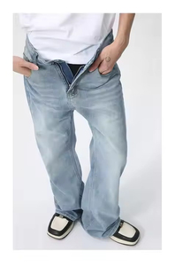 Jean en denim QYS taille haute, coupe skinny droite, respirant, écologique, résistant à la décoloration, délavage clair, design vintage, pour femme - Product Image 2