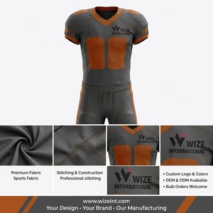 Camiseta de Fútbol Americano Acolchada para Hombre Wize International, Cuello en V, Manga Corta, Compresión Ajustada, Gris, Uniforme de Fútbol Americano - Product Image 6