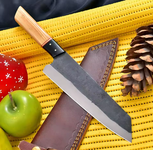 Couteau de chef artisanal haut de gamme en acier à haute teneur en carbone, manche en bois, couteau de cuisine forgé, vente en gros OEM - Product Image 3