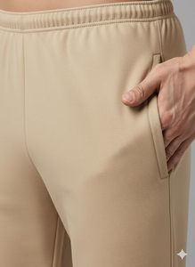 Ensemble de survêtement pour homme, couleur unie, à capuche, pantalon long avec poches latérales, coton respirant, tenue décontractée pour l'automne - Product Image 4