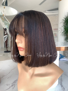 Perruque de cheveux humains bruts soyeux et brillants, super doublement étirés, droits, à l'usine du Vietnam - Product Image 3