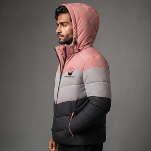 Men Puffer <b>Jacket</b> Lightweight Insulated Winter Clothing Water Resistant Quilted Design Comfortable Warm Coat For Outdoor <b>Work</b> - Product Image 5