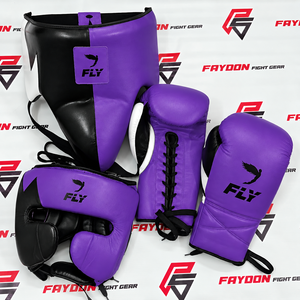 Guantes de Boxeo de Piel de Vacuno Genuina, Modelo Personalizado, Hechos a Mano, con Cordones, Equipo de Protección, Protector de Cabeza y Entrepierna - Product Image 5