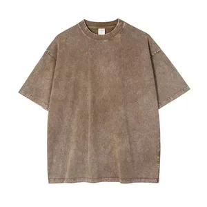 เสื้อยืดผู้ชายไซส์ใหญ่คุณภาพสูงแบบวินเทจสั่งทำพิเศษ พิมพ์ลายเสื้อผ้าวินเทจ เสื้อยืดผ้าฝ้ายออร์แกนิคขายส่งแบบฟอกสี - Product Image 5