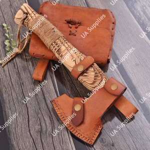 Hache viking de 14 pouces, hache nordique, acier forgé à la main, outil de camping en plein air, coupe-bois, outil de bushcraft, bricolage, vente en gros, OEM, ODM - Product Image 4
