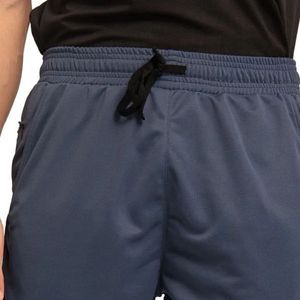 Shorts de sport décontractés bleu marine pour hommes avec fermeture éclair, cordon de serrage à la taille, légers, pour la course et l'entraînement - Product Image 2